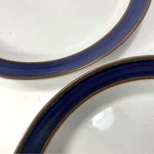 2 MCM Dansk Design Denmark Blue Umber Blue/Brown Salad Plates 8 ½”